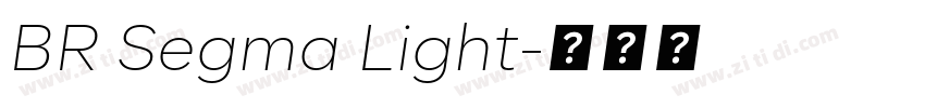 BR Segma Light字体转换